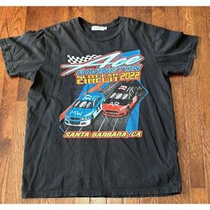 Ace Rivington Shirt Mens M Black Crew Neck Short Sleeve Tee Cotton USA Made